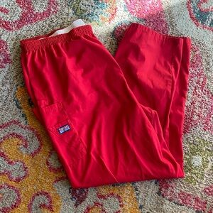 3/$10 Cherokee Scrub pants red pockets 2XL